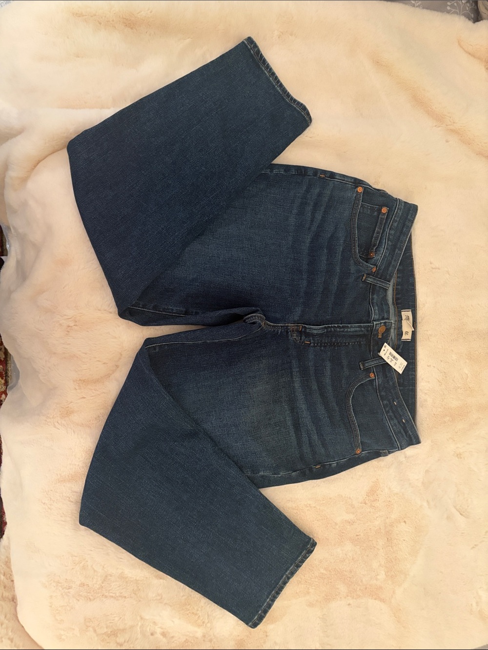Madewell Dark Blue Straight Leg Jeans